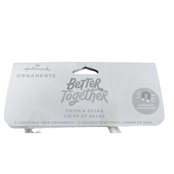 Hallmark Better Together Chips and Salsa Christmas Tree Ornaments Magnetic Set - Picture 3 of 4